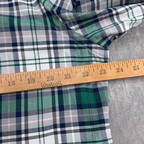 Ralph Lauren Shirt Men Large Green Pink Plaid Classic Fit OCBD Classic Preppy - Picture 7 of 12